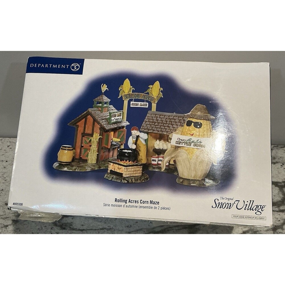 Dept 56 Snow Village Rolling Acres Corn Maze Halloween Christmas Village
